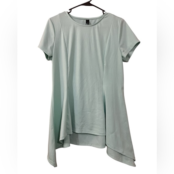 Mint Green Short Sleeve Women's Top - Picture 1 of 2